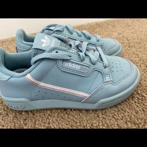 Light blue Adidas kids shoes